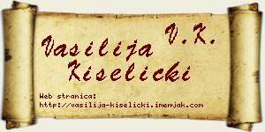 Vasilija Kiselički vizit kartica